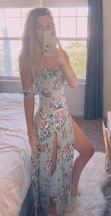 Green Floral Maxi Multiple Photo 0