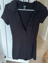Wild Fable Black Button Down Romper Photo 0