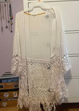 Hint of Mint White Kimono Photo 0