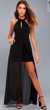 Lulus Black High Neck Dress Photo 0