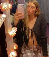 Tie Cardigan Sweater Black Size M Photo 0