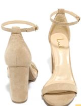 Lulus Taylor Natural Suede Ankle Strap Heels Photo 0