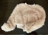 Fuzzy Cropped Sweatshirt Size M Photo 0