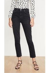 Reformation Julia High Rise Cigarette Jeans Size 25 Wash Monterey Black Cropped Photo 0