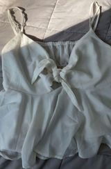 SheIn White Tie Shirt Photo 0