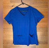 Medcouture Navy Blue Scrub Top Photo 0