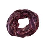 Olsenboye Women’s Scarves Crochet Infinity Scarf Burgundy One Size Photo 0