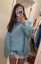 Sunkissed Coconut Faded Blue Embroidered Hoodie Photo 0