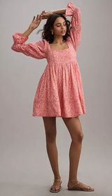 Pilcro Long-Sleeve Babydoll Mini Dress Photo 0
