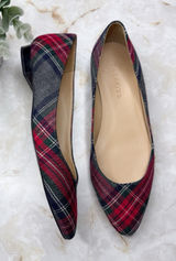 Talbots Tartan Plaid Ballet Flats‎ Multicolor Size 6M Photo 0