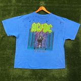 Urban Outfitters ACDC Who Made Who Tour 1986 Distressed Oversized Rock T-Shirt Size L/XL Photo 0