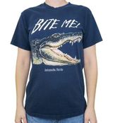 Vintage 90s Florida Bite Me Alligator Nature Shirt Photo 0