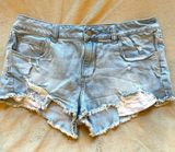 Pink by Victoria Secret raw hem denim shorts Size 12 Photo 0