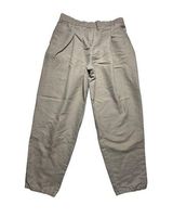 Burberry  Brit Pants Womens Sz 2 Earth Brown Chino Pleated Front Tapered #U4-5 Photo 0