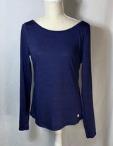 Apana  Active Long Sleeve Top Size Medium Dark Blue Photo 0
