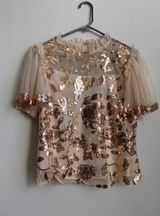 Marc New York Sequin & Mesh Top Photo 0