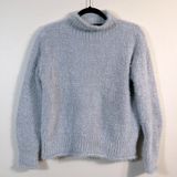 Rachel Zoe Fuzzy Soft Grey Turtleneck Sweater Longsleeve Women Size Small Photo 0