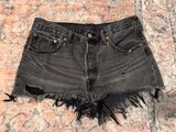 Levi’s 501 High-Rise Distressed Denim Shorts Black Photo 0