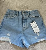 ZARA Jean Shorts NWT Photo 0