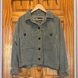 Zara Olive Green Corduroy Jacket Photo 0