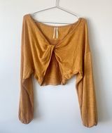 by  Twist Knot Tie Long Sleeve Lightweight Long Sleeve Sweater Top Photo 0