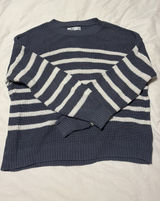 Hollister Blue and White Striped Sweater  Photo 0