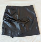 Zara Mini Wrap Leather Skirt Photo 0