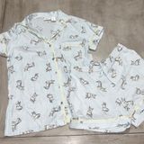 Tabitha Webb Intimates Corgi Print 2-Piece Pajama Set Photo 0