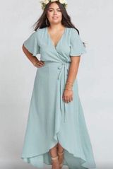 Sophia Silver Sage Wrap Maxi Dress Photo 0