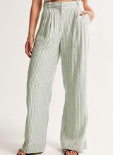 abercrombie & fitch curve love sloane tailored linen pants Photo 0