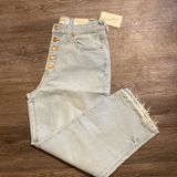 Universal Thread Light Wash Distressed Curvy Vintage Straight Jeans Photo 0