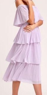 Lulus Purple Tiered Ruffle Dress  Photo 0