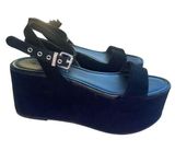 Kendall + Kylie  Womens Suede Open Toe Platform Sandals Heels, Black 7.5 Photo 0