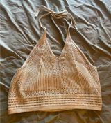 Aerie Crochet Halter Crop Top Photo 0