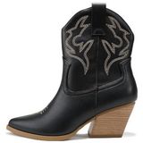 Soda Women’s Black Pointed Toe Cowboy Boots Photo 0