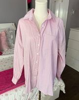 Dance & Marvel Pink Striped Button-Up Shirt Photo 0