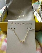 Kendra Scott Juliette Gold Pendant necklace in White Crystal Photo 0