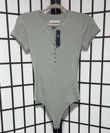 Sage Green Henley Bodysuit Photo 0