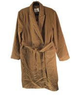A New Day Womens Long Coat With Belt Wool Blend Double Breasted NWOT Brown L Photo 0