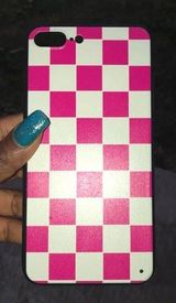 iPhone 8 Plus Rose Checkered Case Photo 0