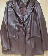 Brown faux leather jacket/ blazer  Photo 0