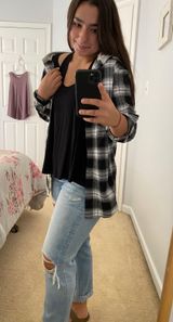 SheIn flannel hoodie Photo 0