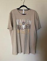 Morgan Wallen Beige Spellout Concert Short Sleeve Graphic Shirt Brown Size XL Photo 0