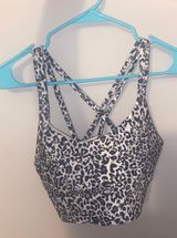 Cheetah Print Long Line Sports Bra Photo 0