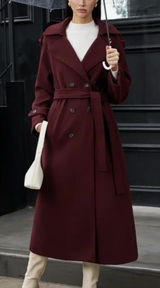 Commence burgundy long coat  Photo 0