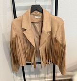 Suede Fringe Jacket Photo 0