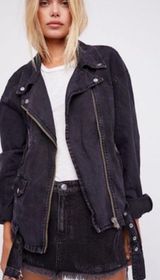 Free People Oversized Reno Moto Jacket Photo 0