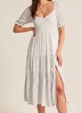 Abercrombie Blue Floral Smocked Midi Dress Photo 0