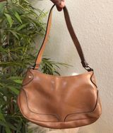 Y2K Brown Beige Khaki Tan leather shoulder hand mini bag purse #boho #western #indie Measurement in pics Photo 0