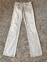 SPORTMAX MAX MARA CODE GREY DISTRESSED STRAIGHT LEG‎ JEANS EUC SIZE 6 Photo 0
